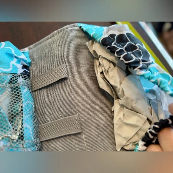 Lilly Bit Elegant Mini Baby Bag - Black, Aqua Diaper Clutch Adjustable Crossbody - Picture 9 of 12